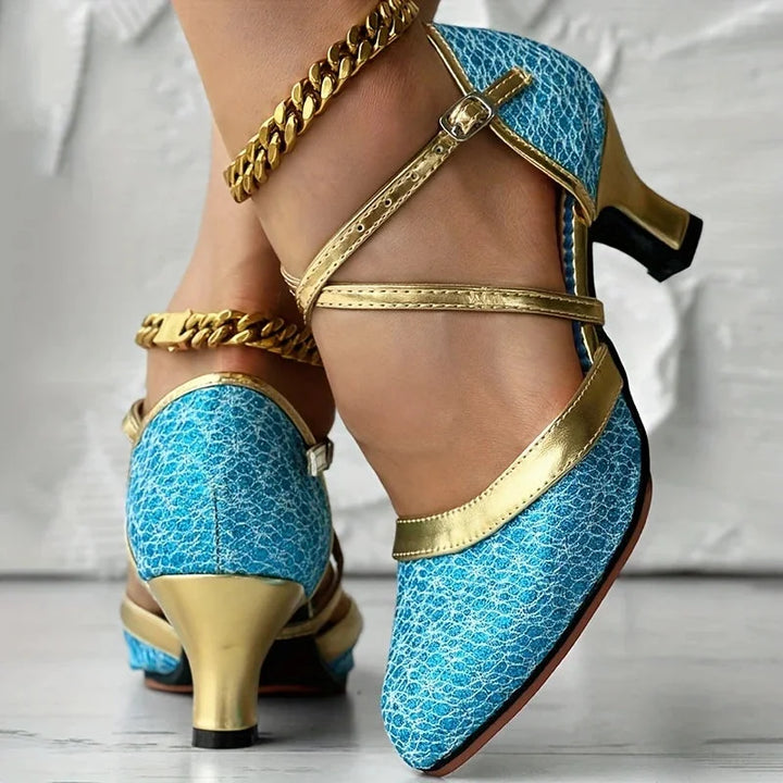 Taleia - Sandalias Elegantes Con Tacón Grueso