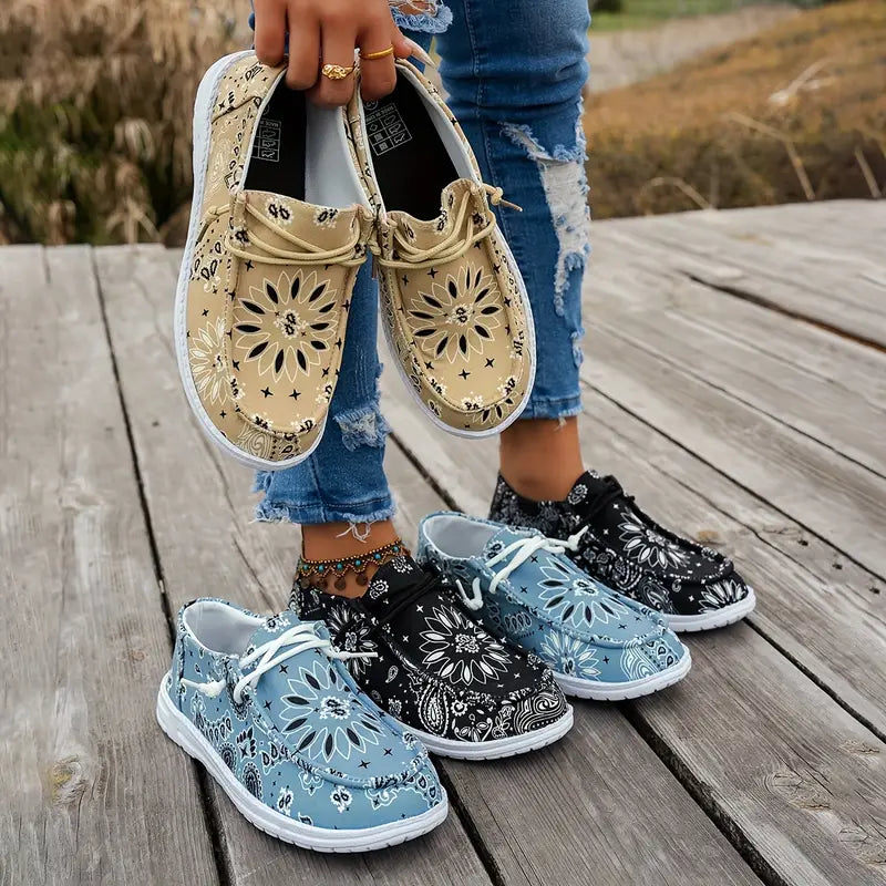 Isavella - Informal Verano Zapatos Con Estampado Floral