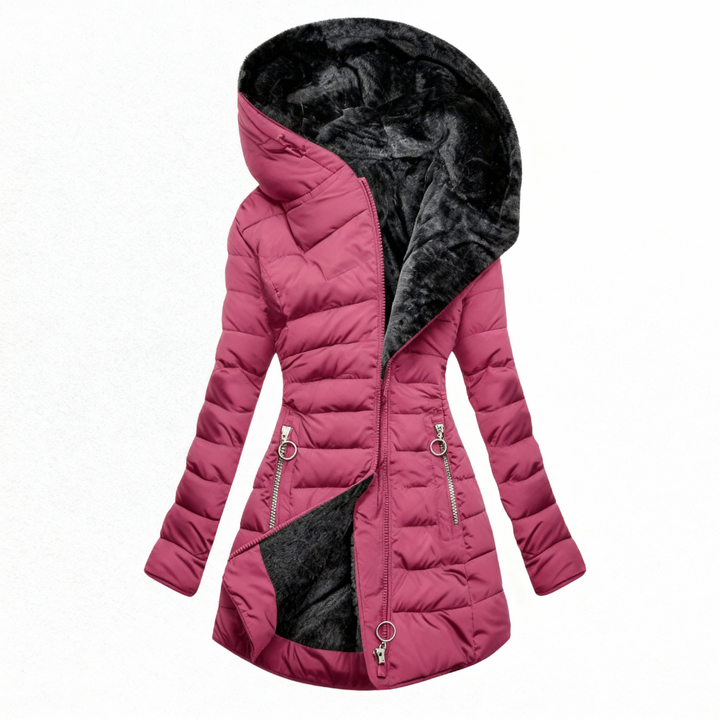 Ruchmira - Abrigo Acolchado Impermeable Con Capucha y Forro Polar