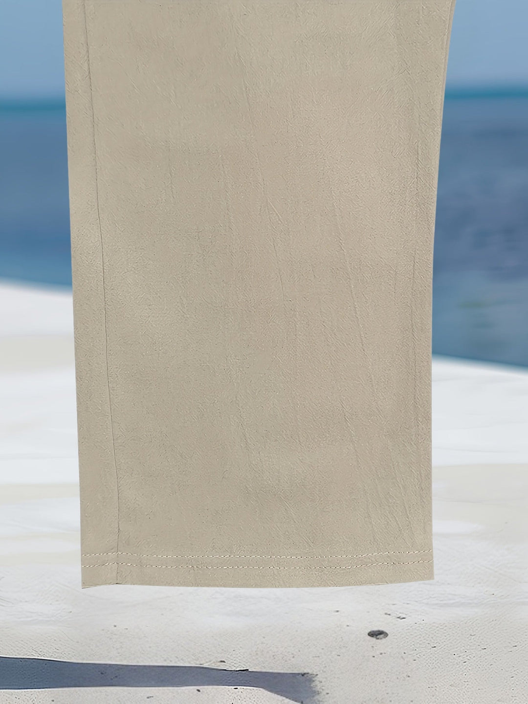 Aznar - Pantalón Elástico Informal De Lino