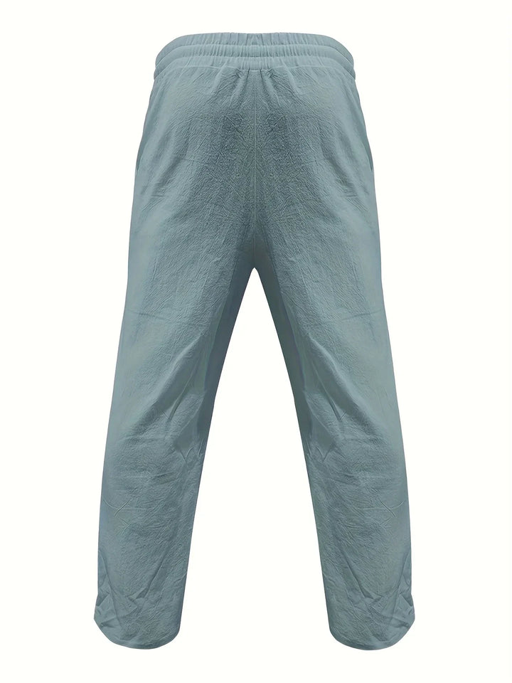 Beslan - Pantalones Elegantes De Pierna Recta Con Botones Dorados