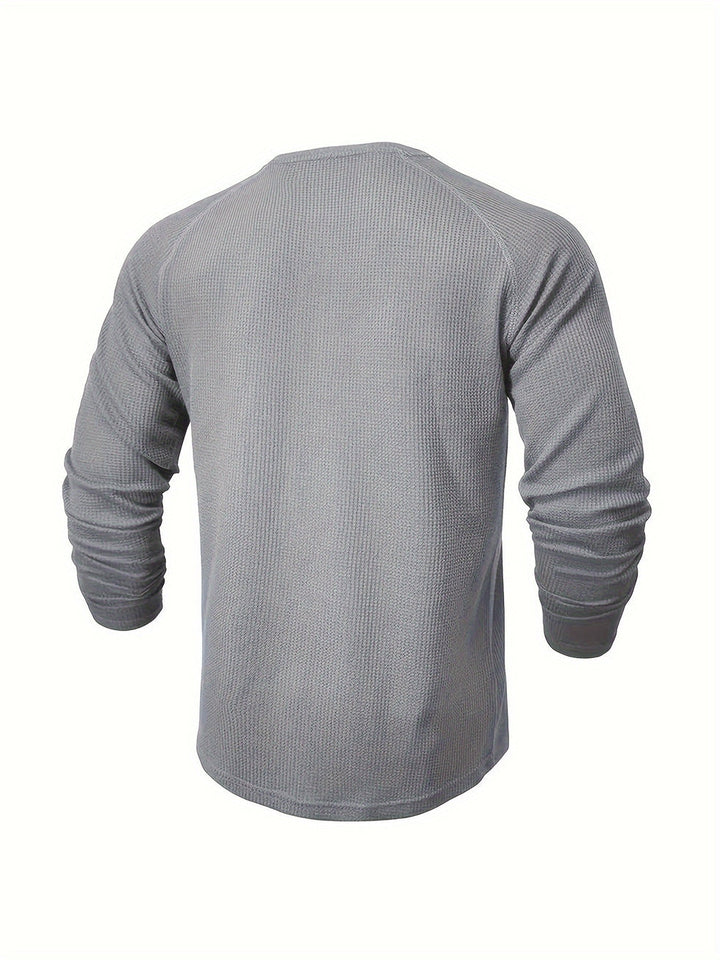 Jarik - Camiseta Henley De Manga Larga Con Textura