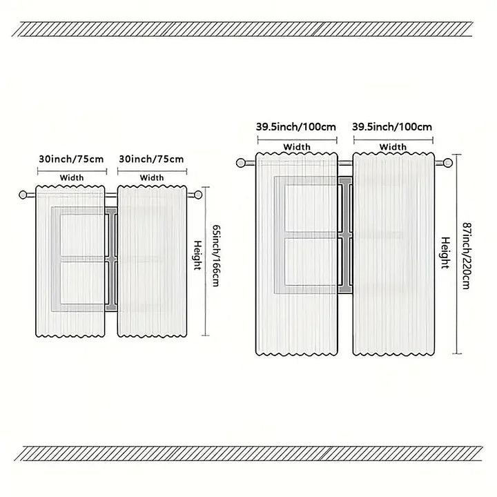 FrostLinen - Cortinas con Motivos Navideños