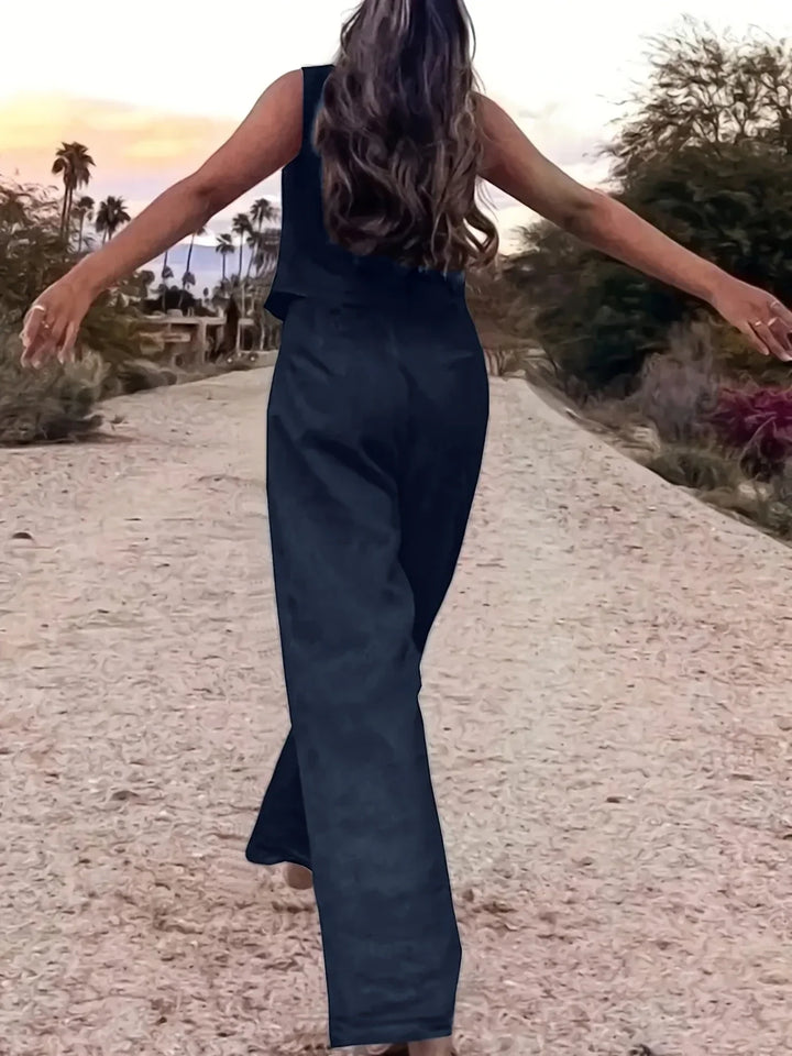 Jorja - Elegante Conjunto De Dos Pezas Sin Mangas
