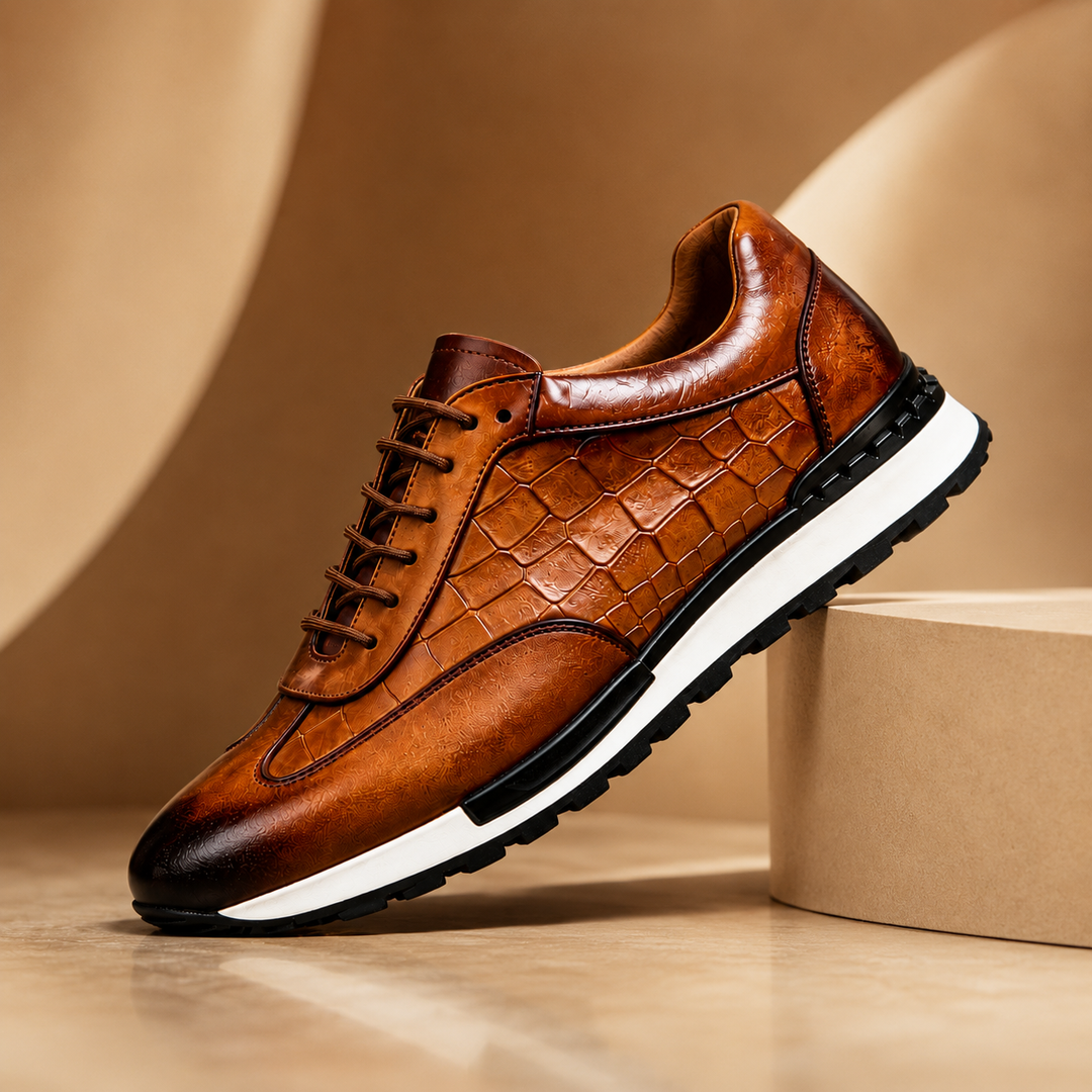 Hubert - Zapatillas Deportivas de Piel Con Cordones