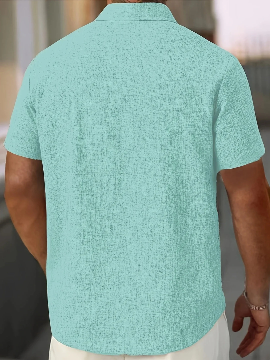 Dwight - Camisa De Manga Corta Ligera De Mezcla De Lino