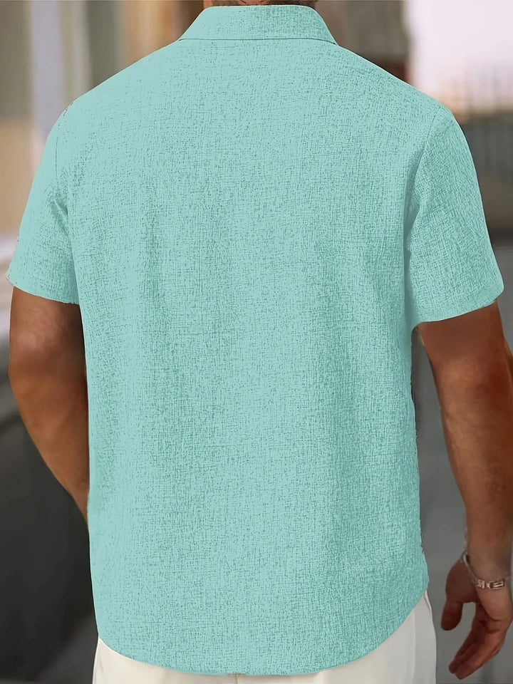 Dwight - Camisa De Manga Corta Ligera De Mezcla De Lino