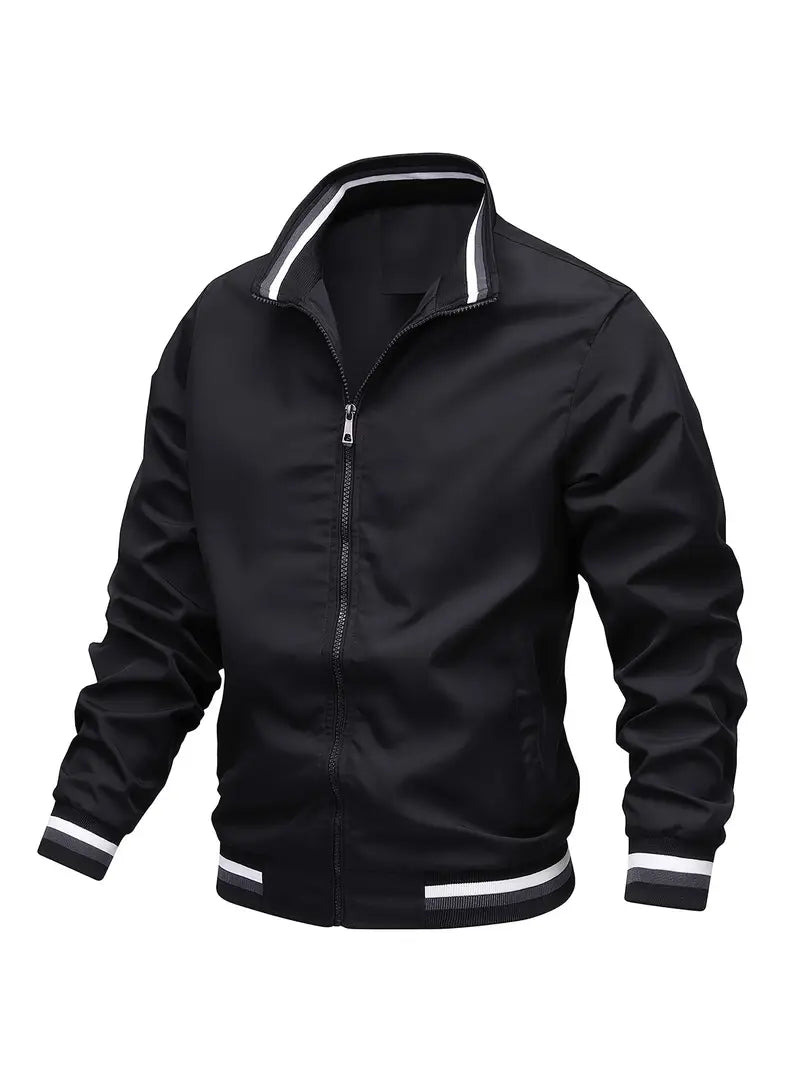 Stanton - Chaqueta Informal Con Cuello Alto Y Cremallera