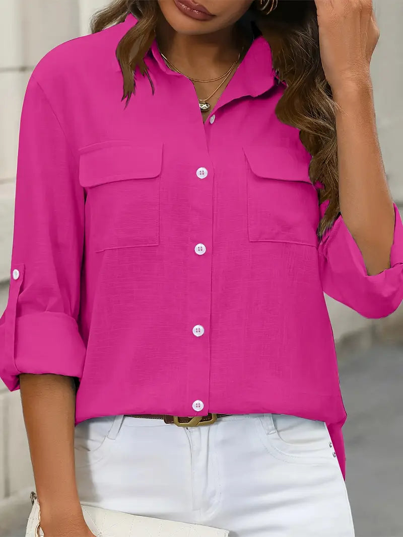 Athena - Camisa De Algodón Con Bolsillos Delanteros