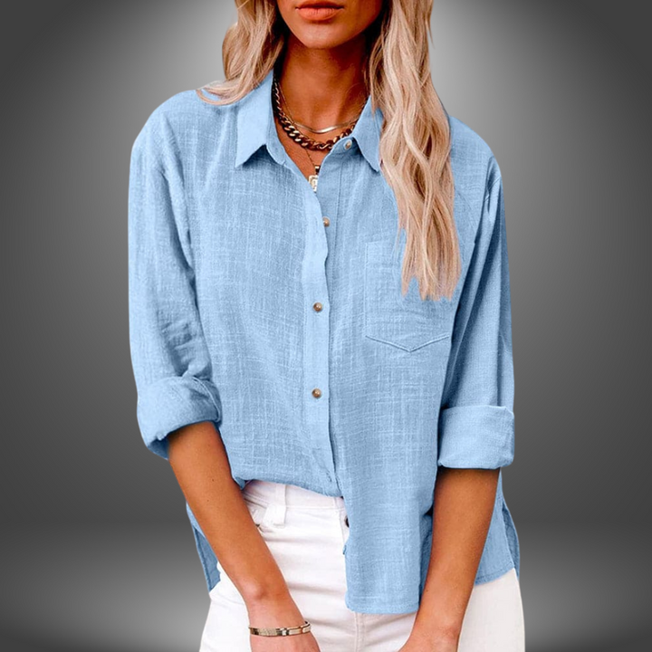 Evelia - Blusa de Lino Premium