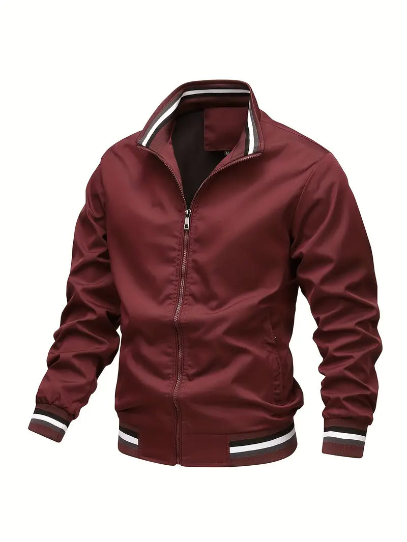 Stanton - Chaqueta Informal Con Cuello Alto Y Cremallera