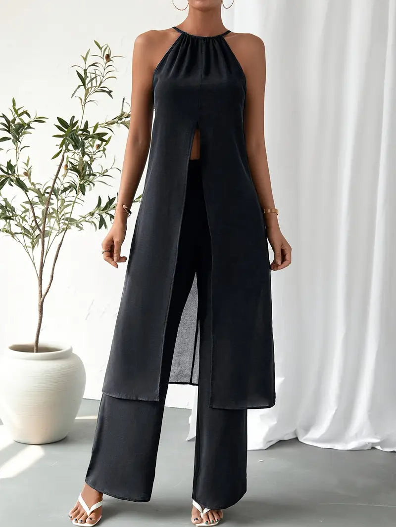 Eirini - Elegante Conjunto De Dos Piezas Sin Mangas