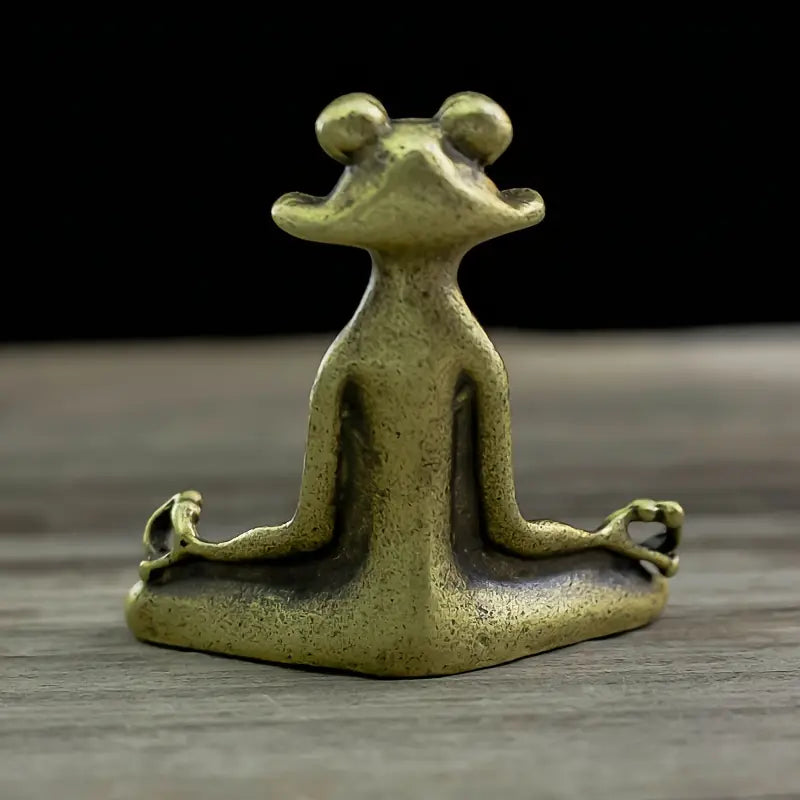 Meditoad - Elegante Portaincienso Con Forma De Rana Metálica