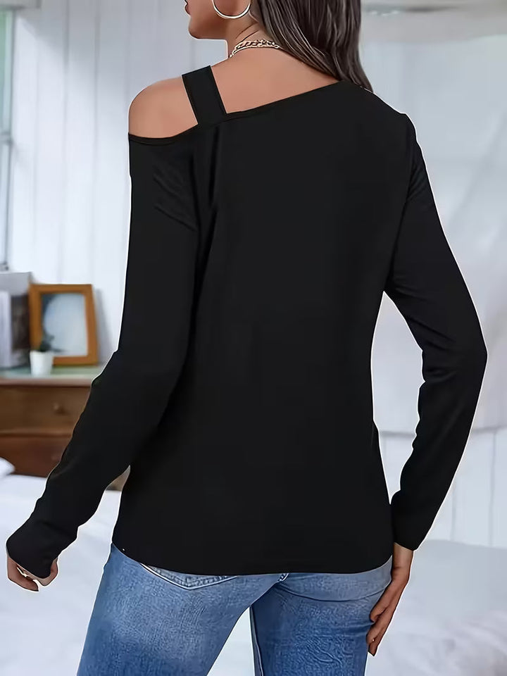 Ayza - Camiseta de Manga Larga Con Aberturas Asimétricas