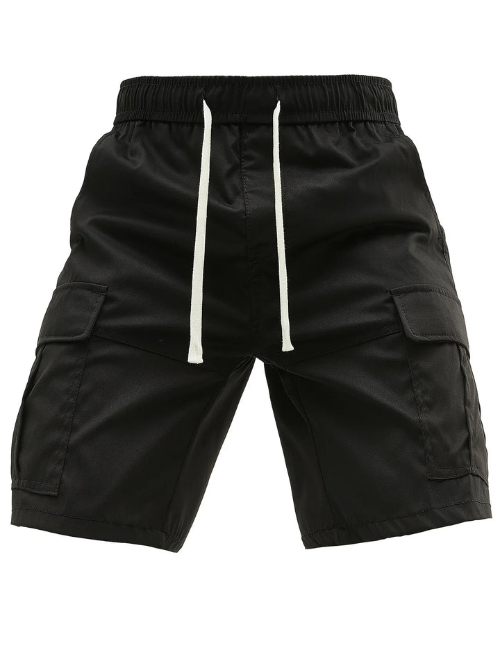 Lewand - Pantalones Cortos Cargo Elegantes y Holgados Con Bolsillo Lateral