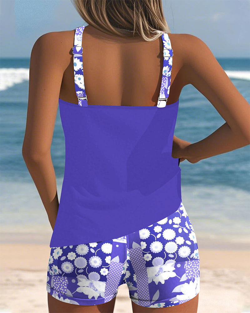 Maritta - Bañador Estampado De Lino