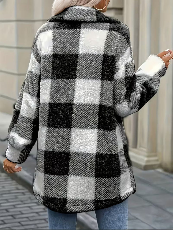 Zariana - Chaqueta De Felpa a Cuadros «Transfronterizo»