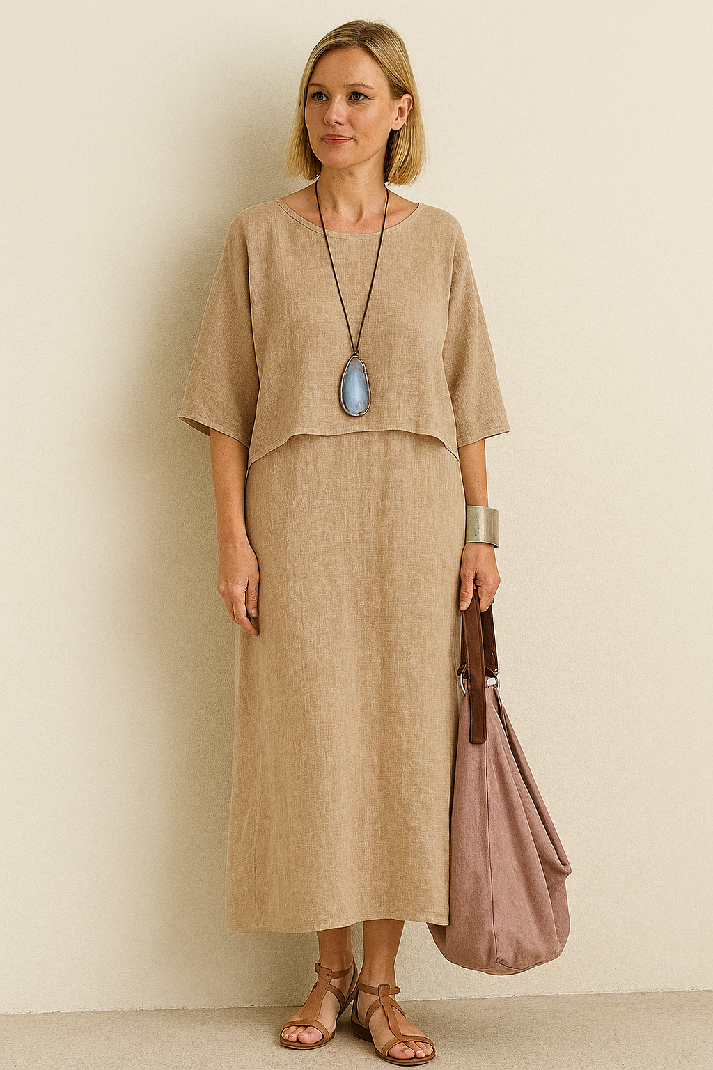 Arline - Vestido De Dos Piezas En Lino