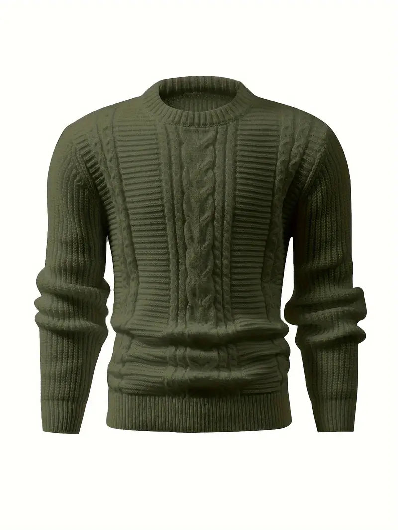 Jilson - Jersey Texturizado De Cuello Redondo y Manga Larga