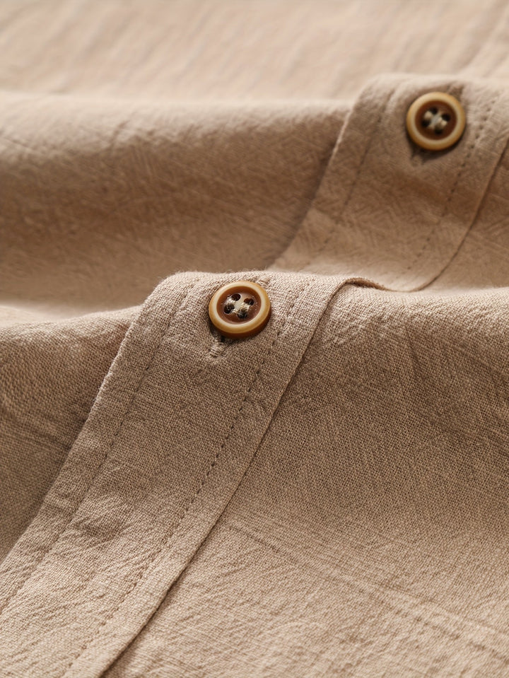 Tejada - Camisa Informal De Algodón Con Bolsillo
