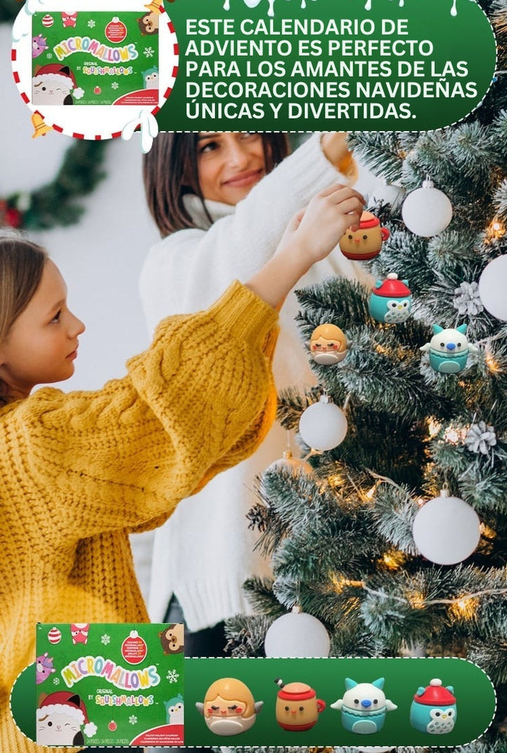 FestiveFuzzies - Calendario De Adviento De Navidad Con Muñeco De Peluche