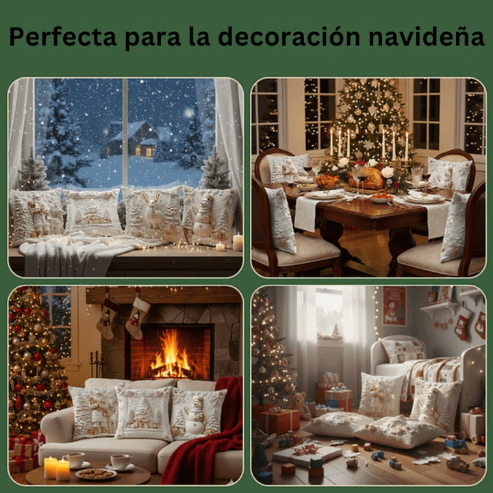 CozyFest - Funda De Almohada Con Motivos Navideños Para La Decoración Del Hogar