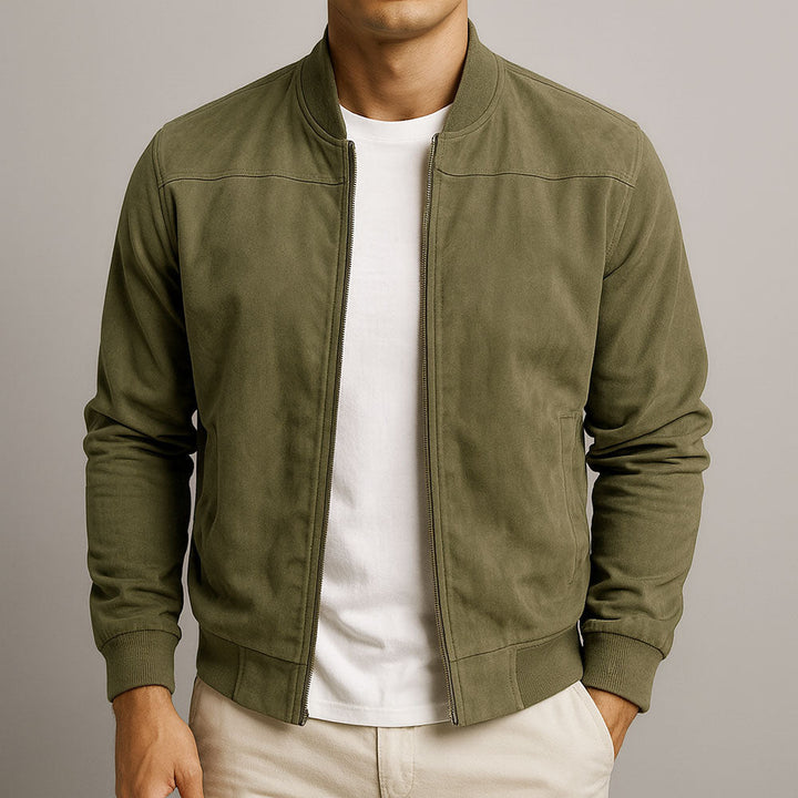 Laamin - Chaqueta Bomber Clásica De Ante