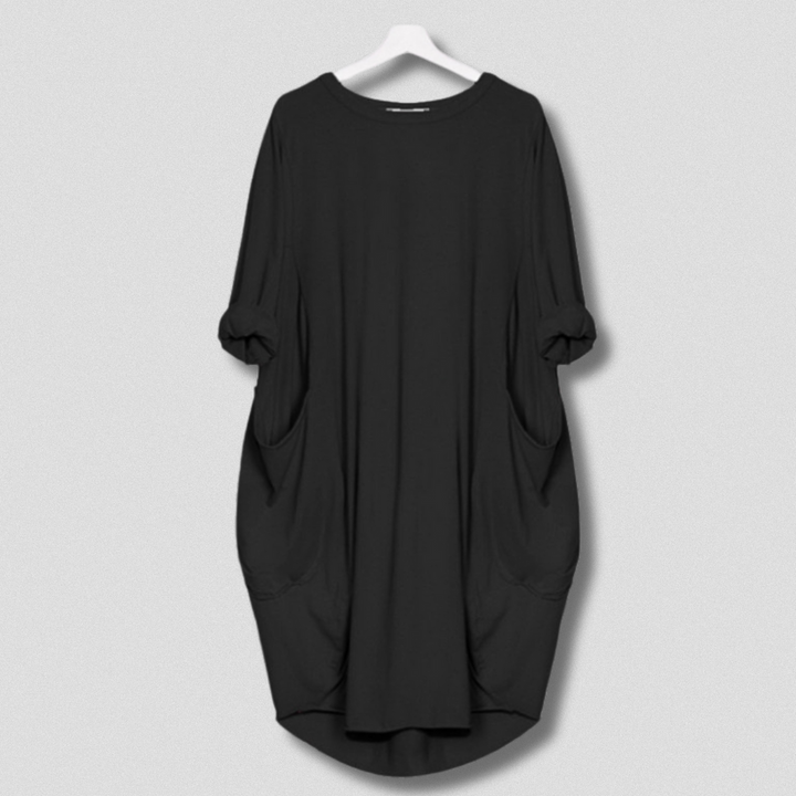 Nathalie - Vestido Midi Cuello Redondo