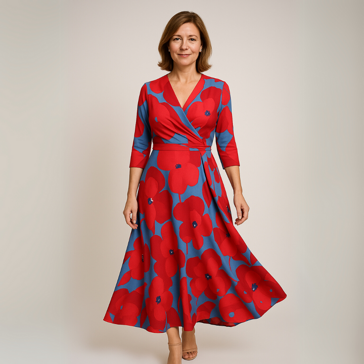 Justina - Vestido Floral de Lujo