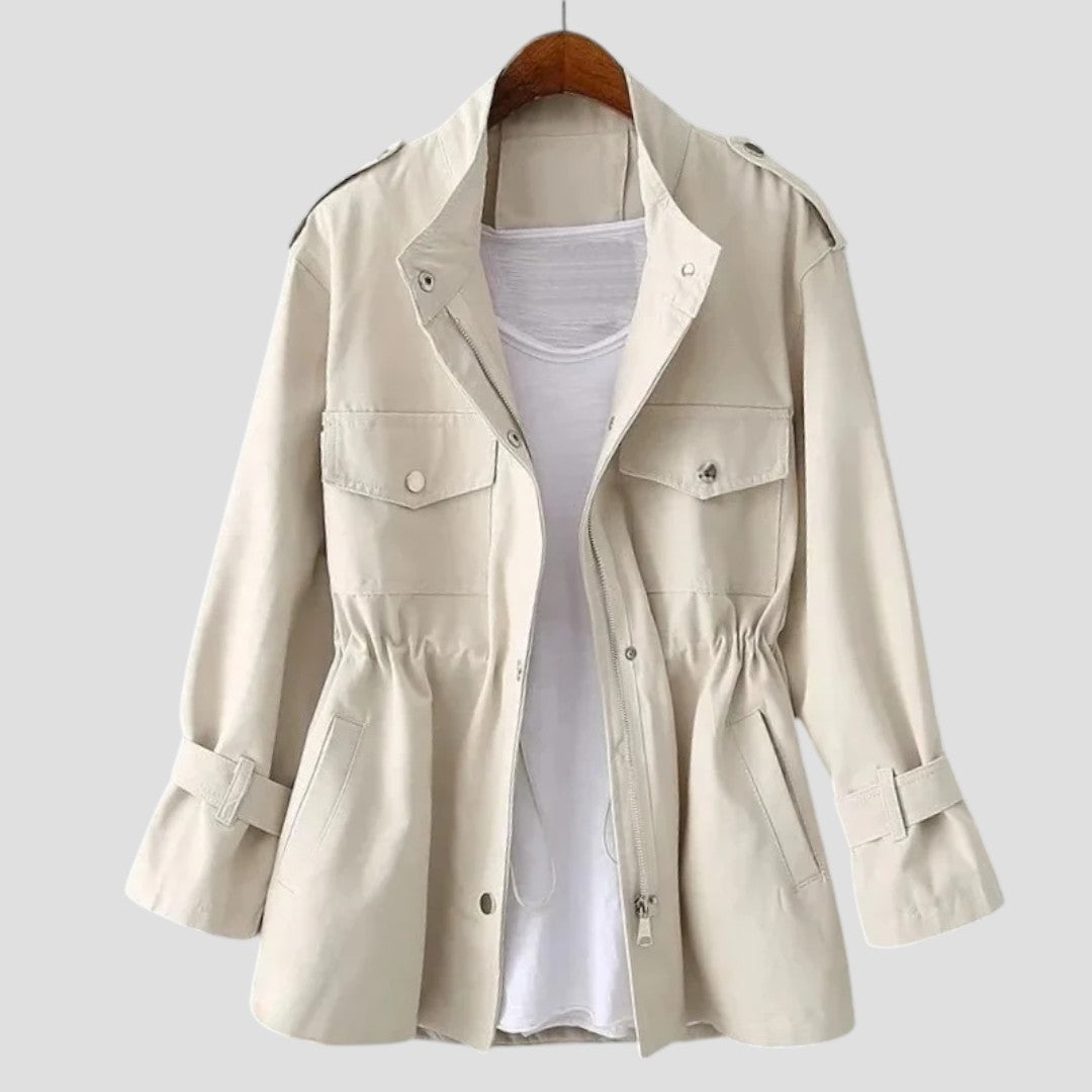 Anjelah - Chaqueta Informal De Manga Larga y Múltiples Bolsillos
