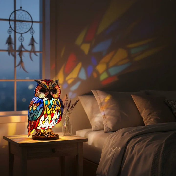 OwlGrace - Elegante Lámpara de Mesa con Forma de Búho