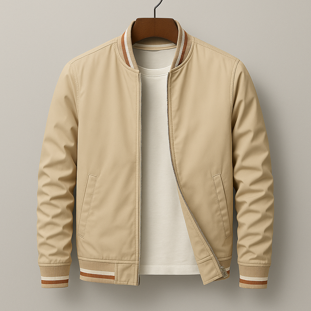 Gleb - Elegante Chaqueta Bomber Con Detalles De Rayas