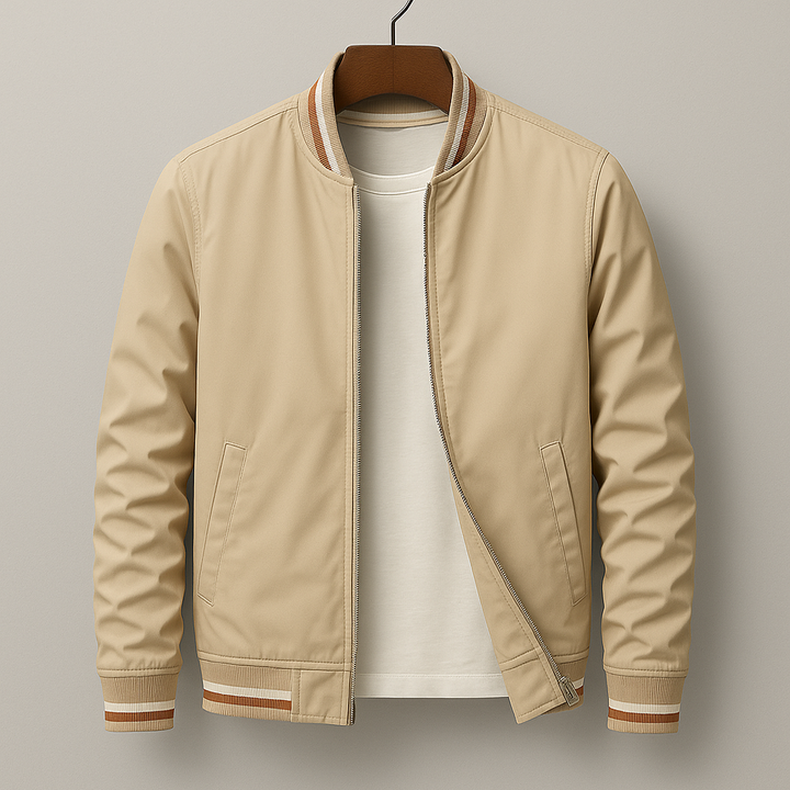 Gleb - Elegante Chaqueta Bomber Con Detalles De Rayas