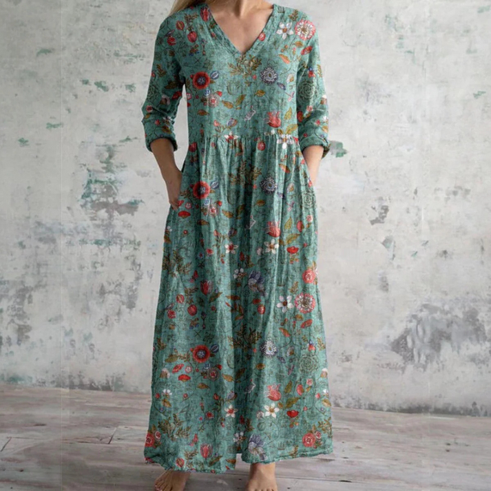 Kiana - Elegante Vestido De Verano Con Estampado Floral