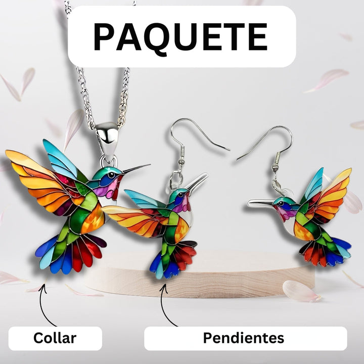 Samantha - Elegante Colibrí Collar