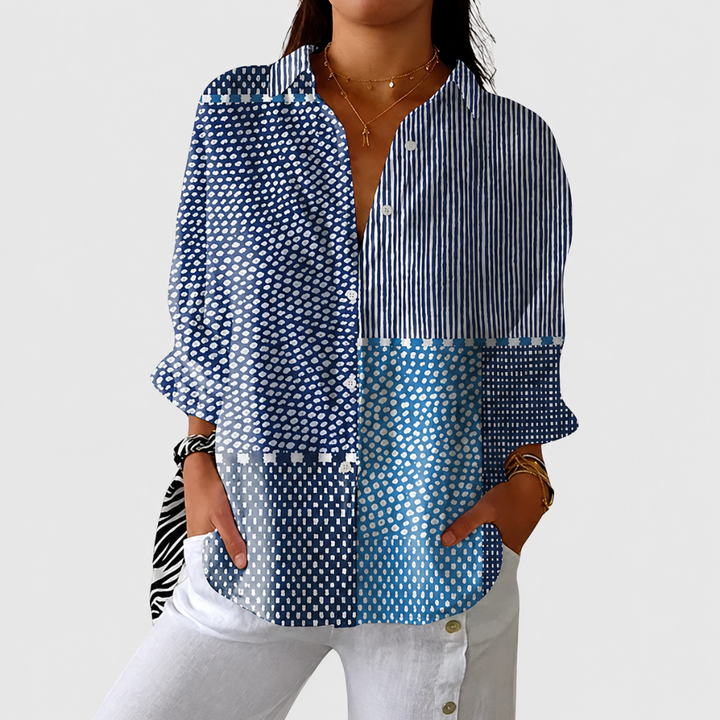 Betrina - Blusa Ligera Con Estampado Colorido