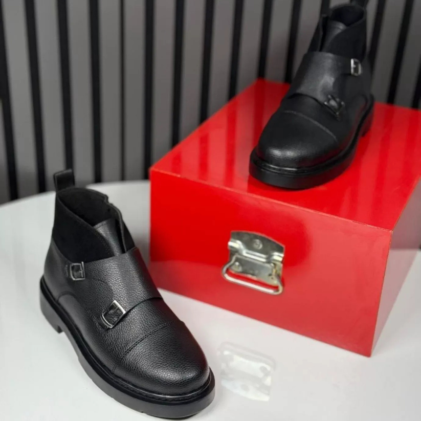 Abner - Botas De Cuero Con Correa De Monje