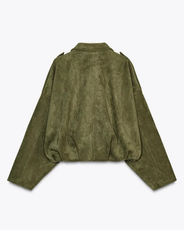 Alena - Cazadora Bomber de Ante