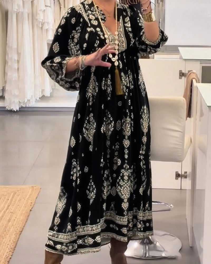 Zonia - Vestido Informal Estampado Con Bolsillos