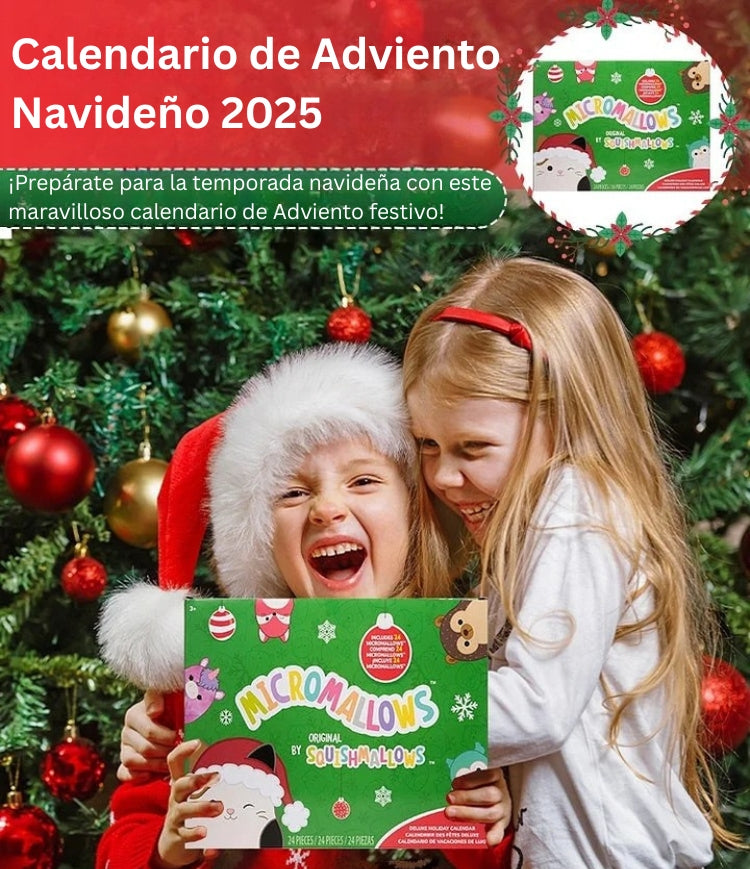FestiveFuzzies - Calendario De Adviento De Navidad Con Muñeco De Peluche