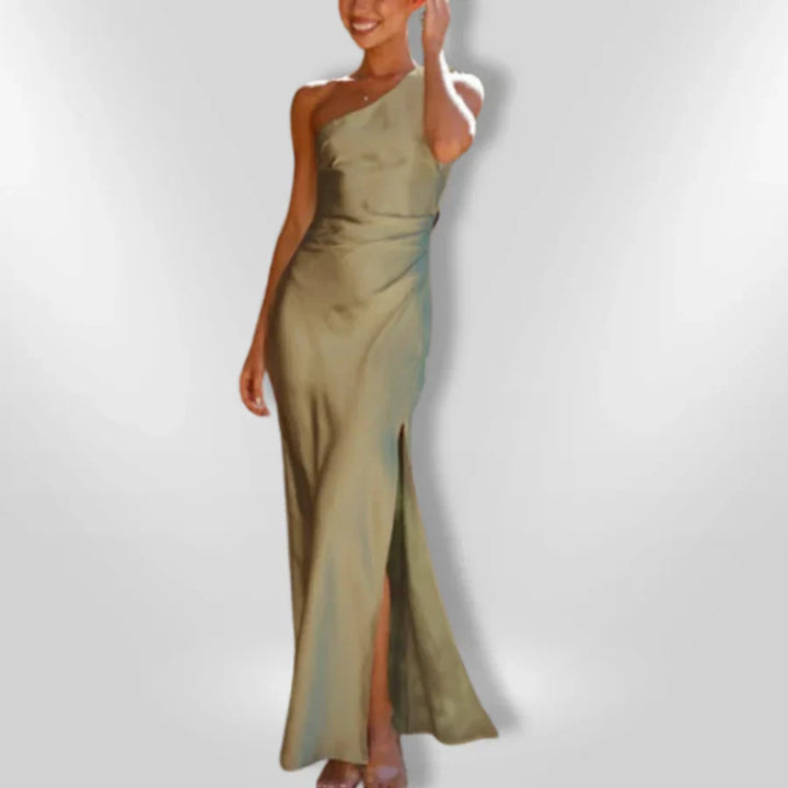 Erminia - Vestido simétrico con Abertura