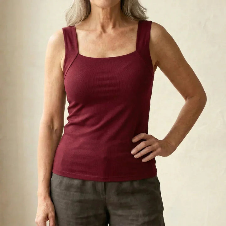Neda - Camiseta Sin Mangas Con Cuello Cuadrado