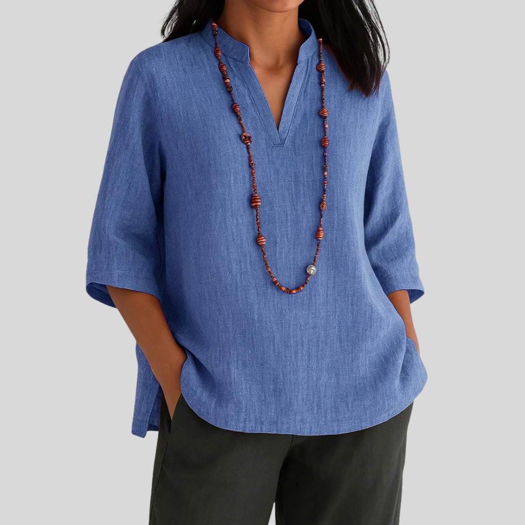 Bernice - Blusa Cómoda Con Cuello En V