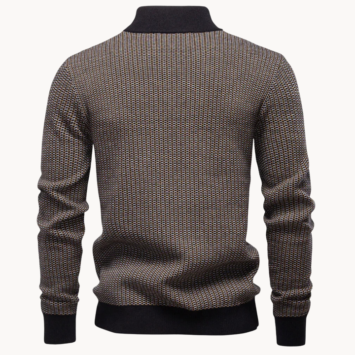 Limman - Jersey De Punto Jacquard Con Media Cremallera