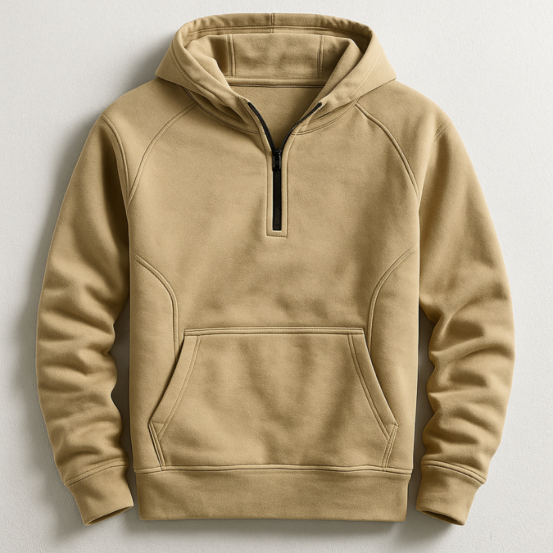 Kennet - Sudadera Con Capucha, Manga Larga Y Cremallera De UN Cuarto
