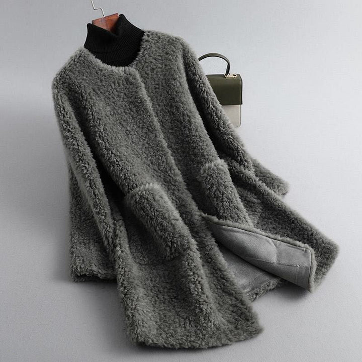 Minette - Elegante Abrigo Teddy De Piel Sintética