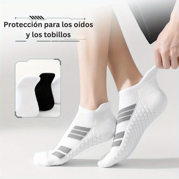SwiftStep - Calcetines Deportivos Transpirables Con Rayas Antideslizantes