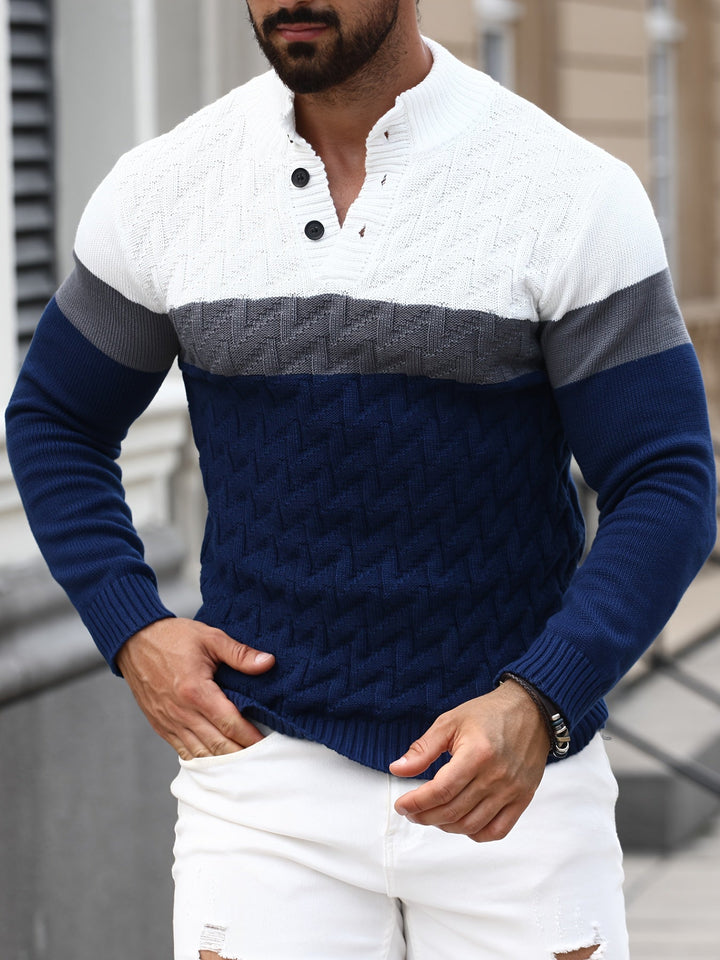 Lilfad - Jersey De Punto Informal Con Cuello De Pie