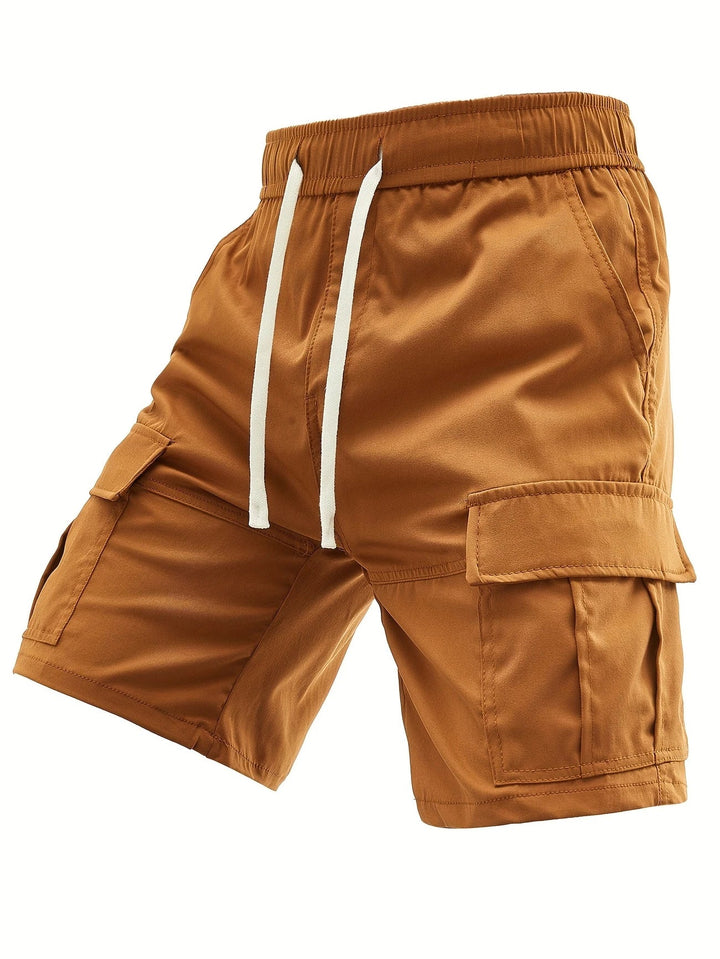 Lewand - Pantalones Cortos Cargo Elegantes y Holgados Con Bolsillo Lateral