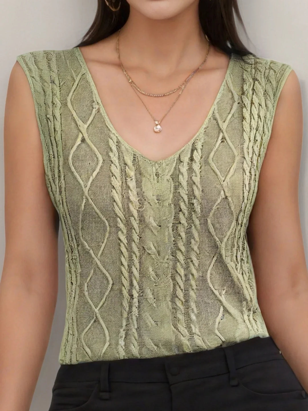 Juno - Top Informal Sin Mangas Con Cuello En V